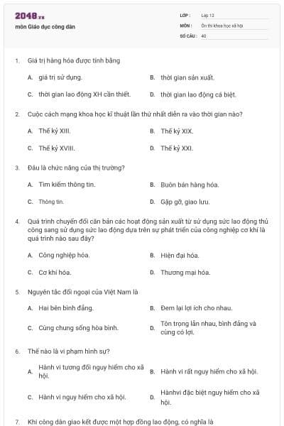 môn Giáo dục công dân