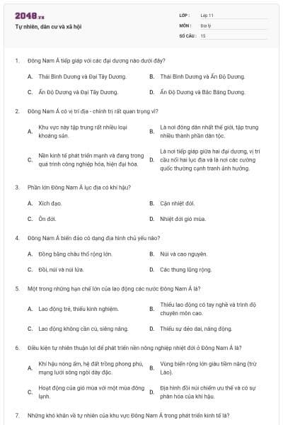Tự nhiên, dân cư và xã hội