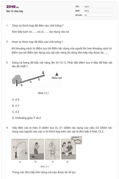 Bài 15: Đòn bẩy
