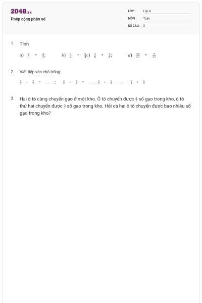 Phép cộng phân số