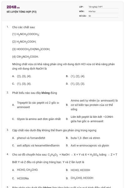 ĐỀ LUYỆN TỔNG HỢP (P3)