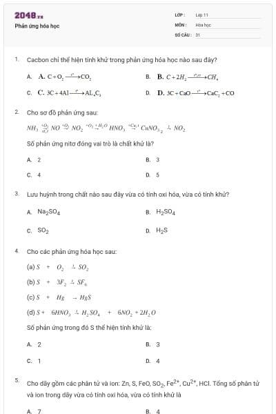 Phản ứng hóa học