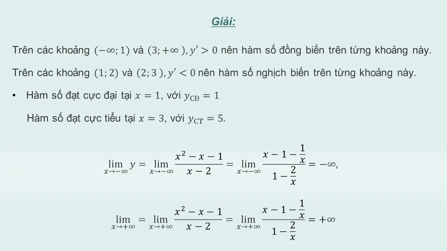Giải: