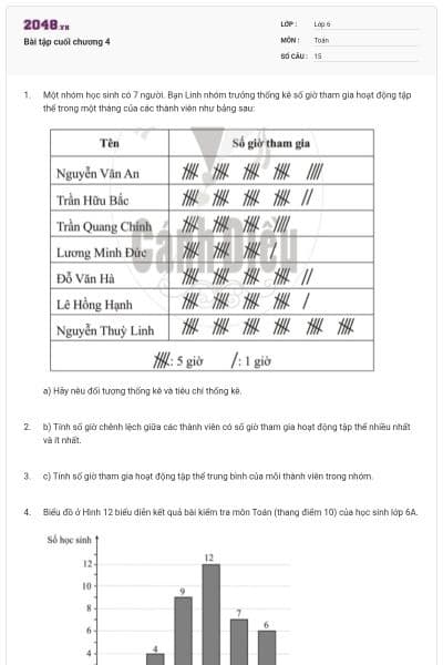 Bài tập cuối chương 4