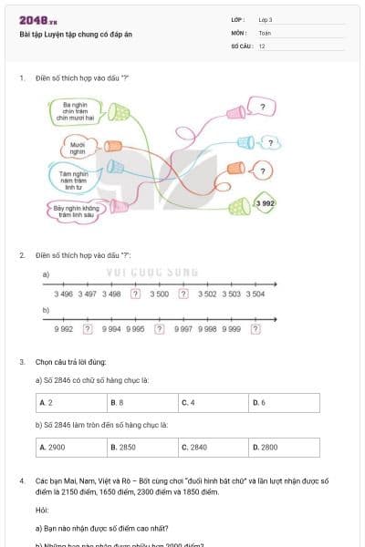 Bài tập Luyện tập chung có đáp án