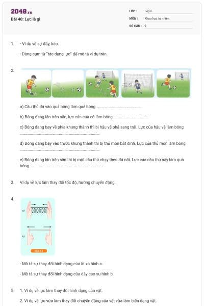 Bài 40: Lực là gì