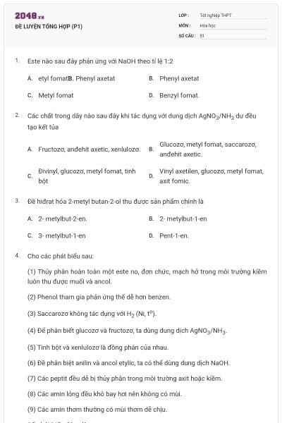 ĐỀ LUYỆN TỔNG HỢP (P1)