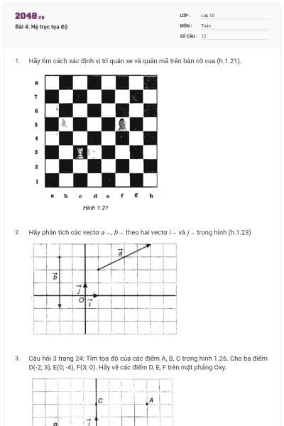 Bài 4: Hệ trục tọa độ