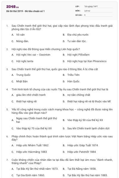Đề thi thử 2019 - Đề tiêu chuẩn số 1