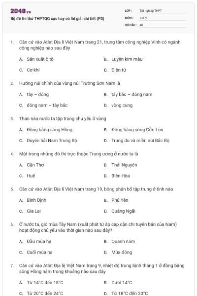 Bộ đề thi thử THPTQG cực hay có lời giải chi tiết (P3)