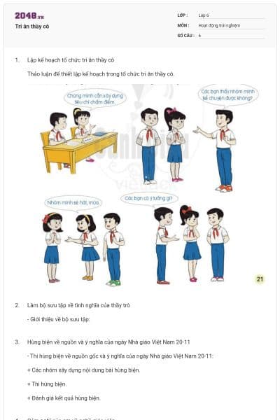 Tri ân thầy cô