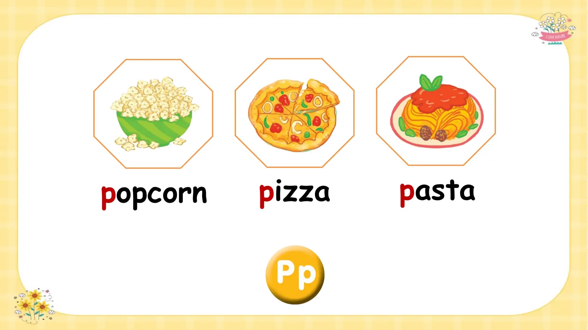 popcorn pizza pasta