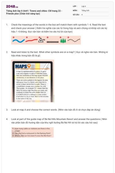Tiếng Anh lớp 6 Unit1: Towns and cities: Clil trang 22 - Friends plus (Chân trời sáng tạo)