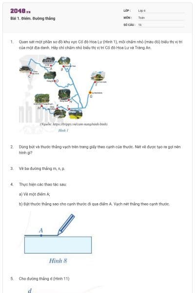 Bài 1. Điểm. Đường thẳng