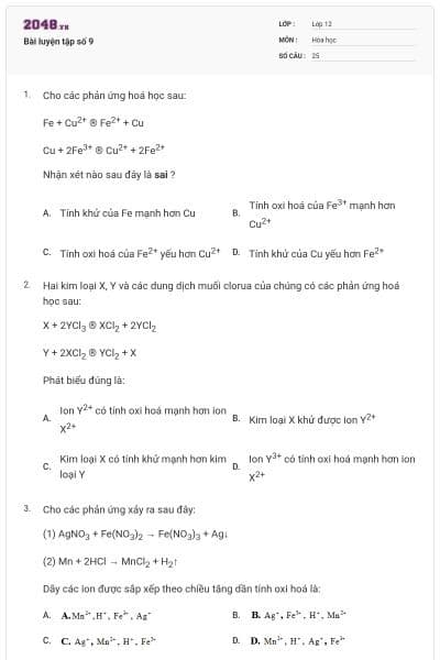 Bài luyện tập số 9