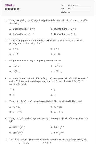 ĐỀ THỬ SỨC SỐ 1