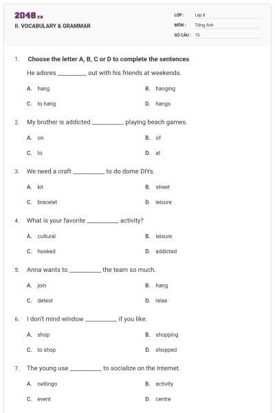II. VOCABULARY & GRAMMAR