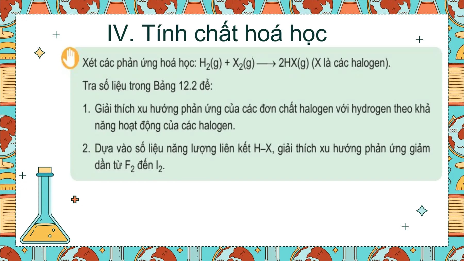 IV. Tính chất hoá học