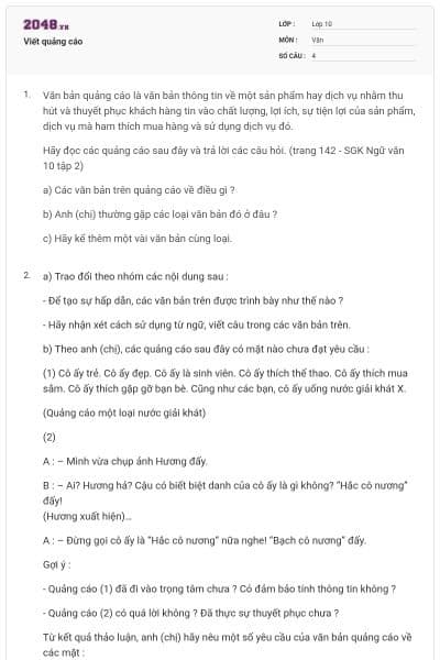 Viết quảng cáo