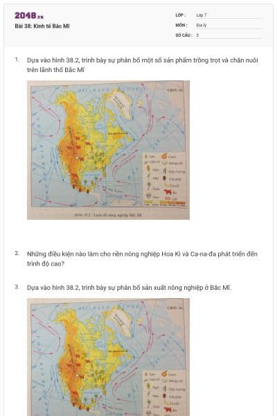 Bài 38: Kinh tế Bắc Mĩ