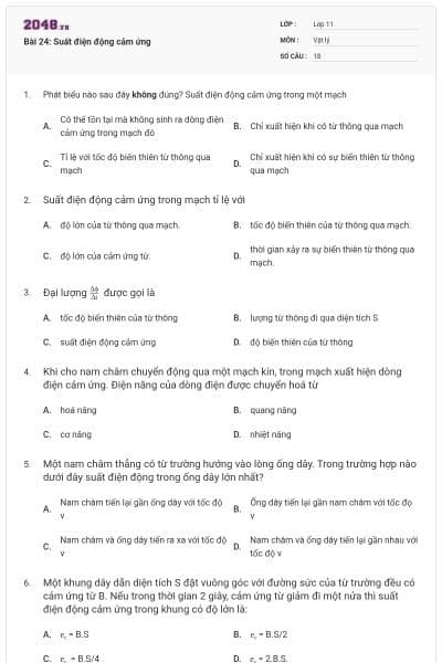 Bài 24: Suất điện động cảm ứng