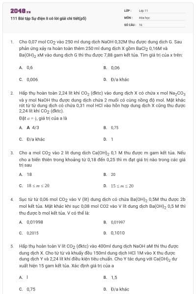 111 Bài tập Sự điện li có lời giải chi tiết(p5)