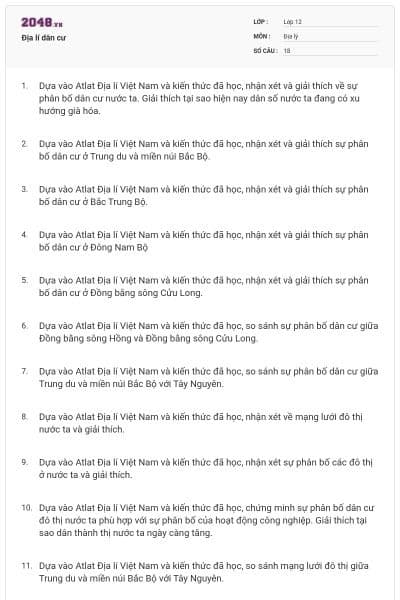 Địa lí dân cư
