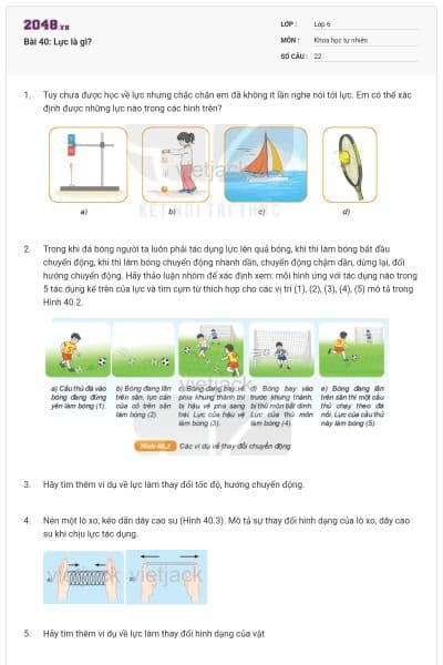 Bài 40: Lực là gì?