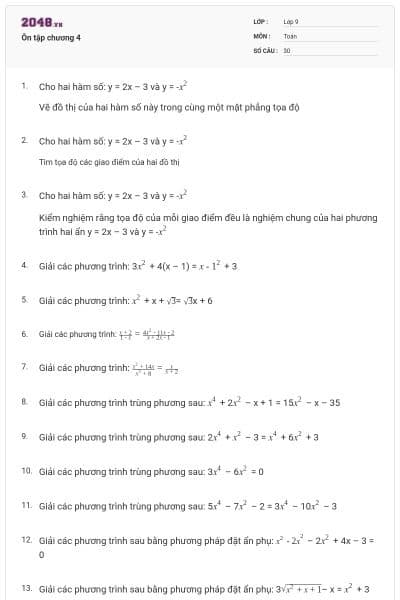 Ôn tập chương 4