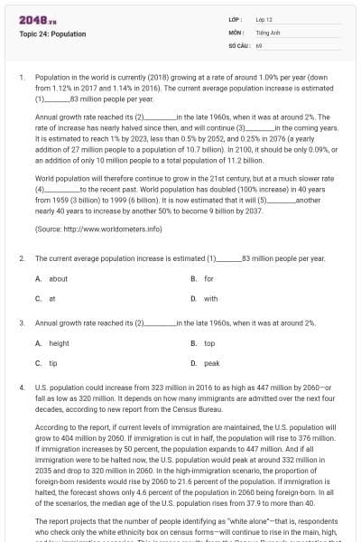 Topic 24: Population