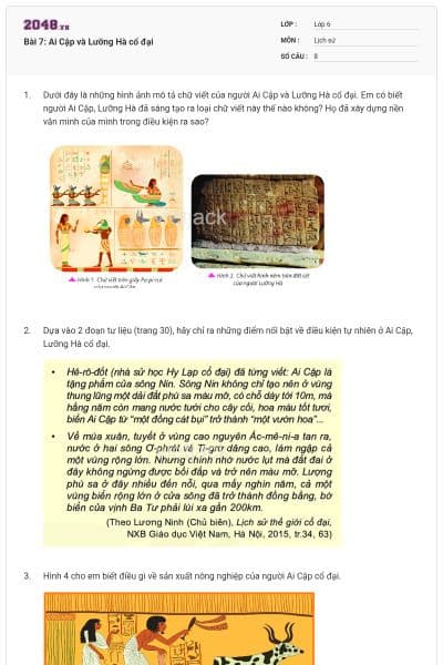 Bài 7: Ai Cập và Lưỡng Hà cổ đại