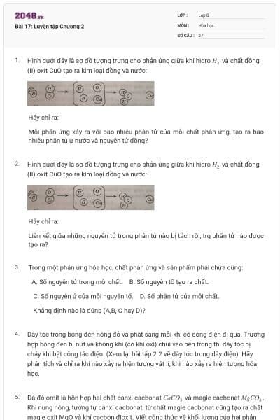 Bài 17: Luyện tập Chương 2