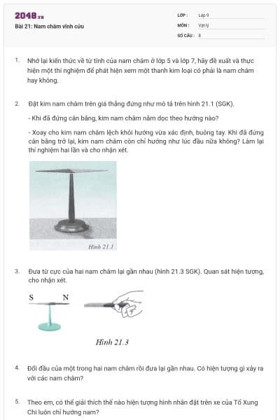 Bài 21: Nam châm vĩnh cửu