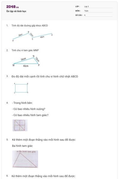 Ôn tập về hình học