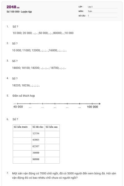 Số 100 000- Luyện tập