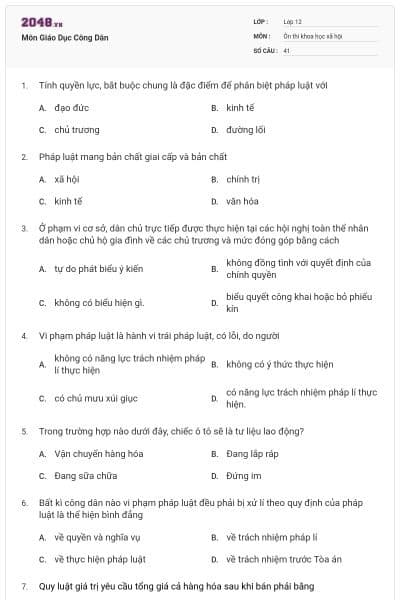 Môn Giáo Dục Công Dân