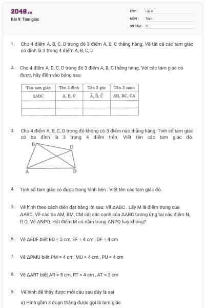 Bài 9: Tam giác