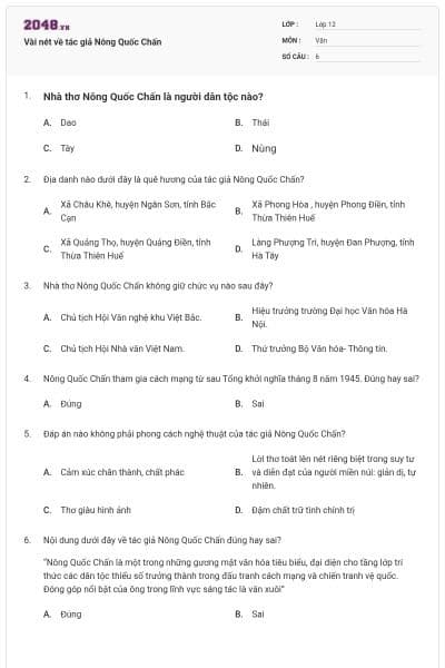 Vài nét về tác giả Nông Quốc Chấn
