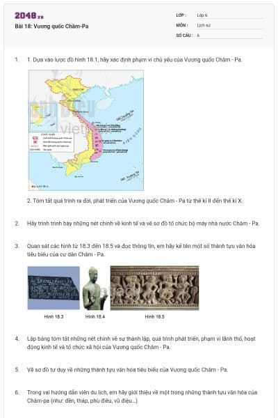Bài 18: Vương quốc Chăm-Pa