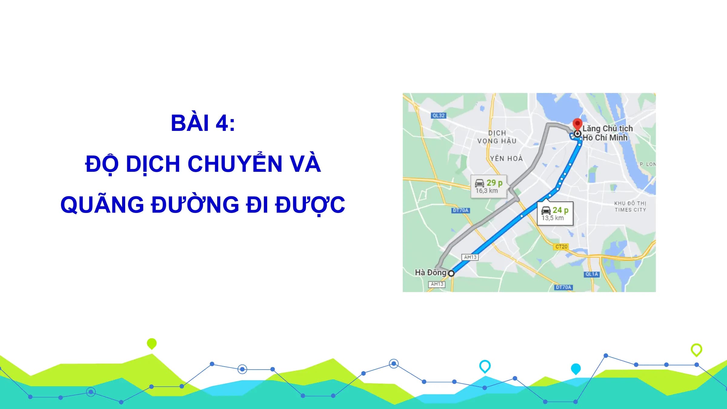 Bài giảng Vật lí 10 Bài 4. Độ dịch chuyển và quãng đường đi được