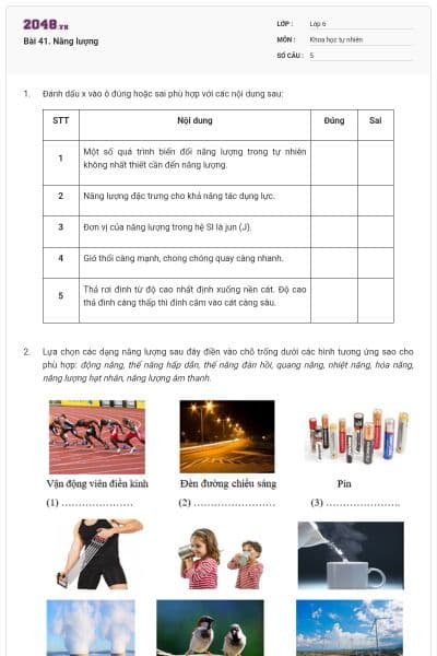 Bài 41. Năng lượng