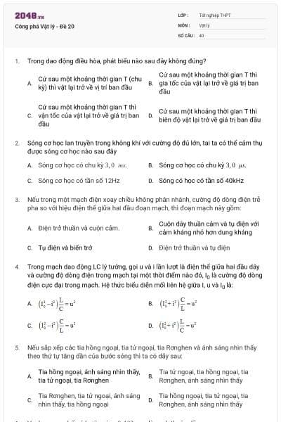 Công phá Vật lý - Đề 20