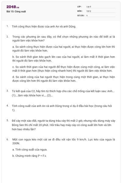 Bài 15: Công suất