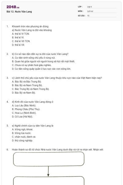 Bài 12. Nước Văn Lang