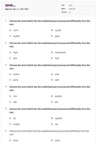 Ngữ âm: âm / Ʌ / VÀ / ƏƱ /