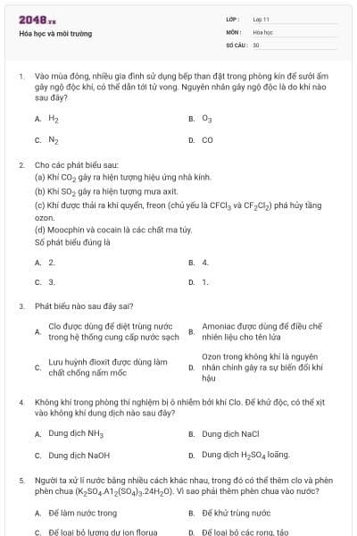 Hóa học và môi trường