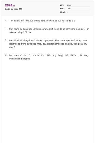 Luyện tập trang 148