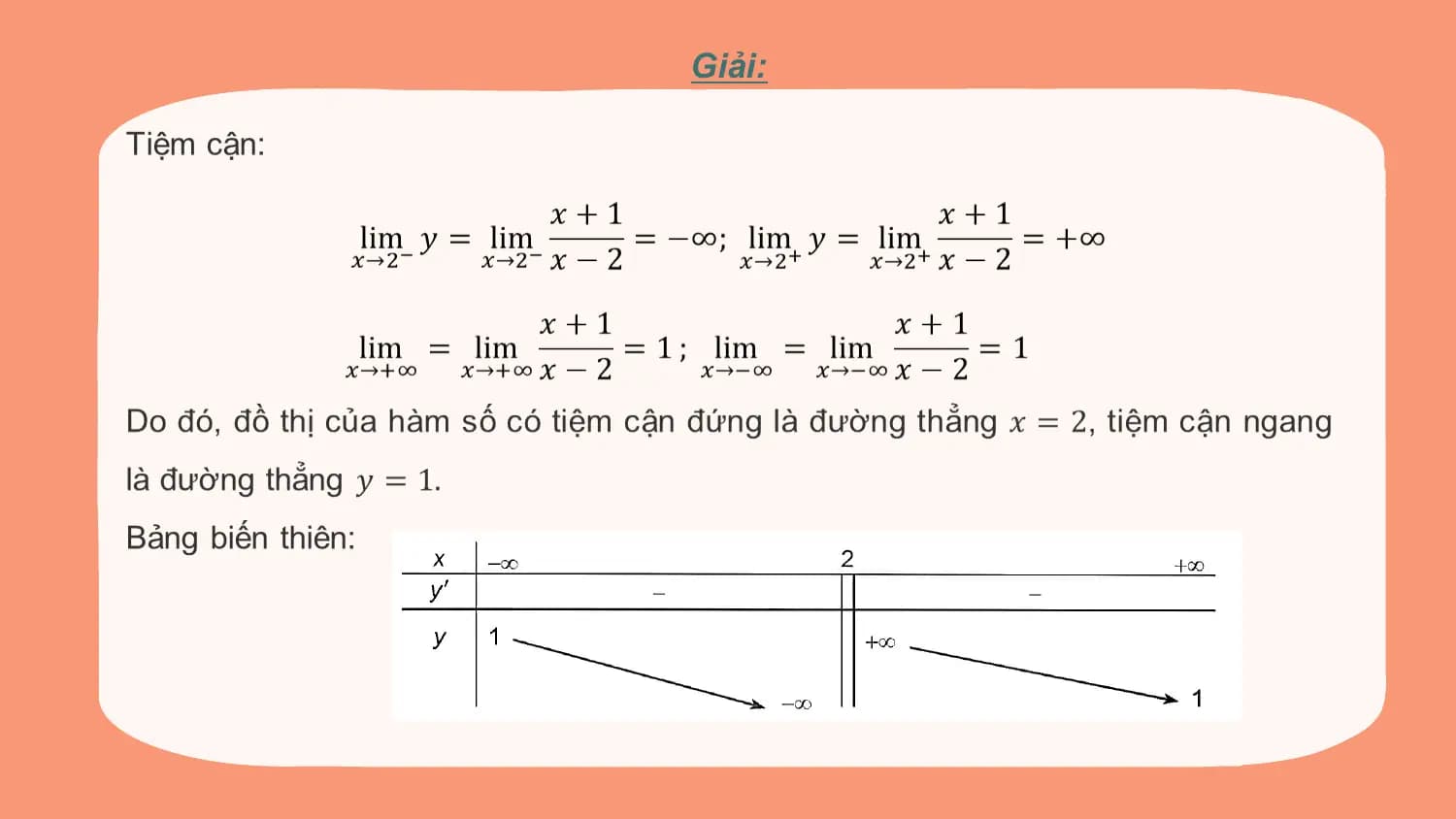 Giải: