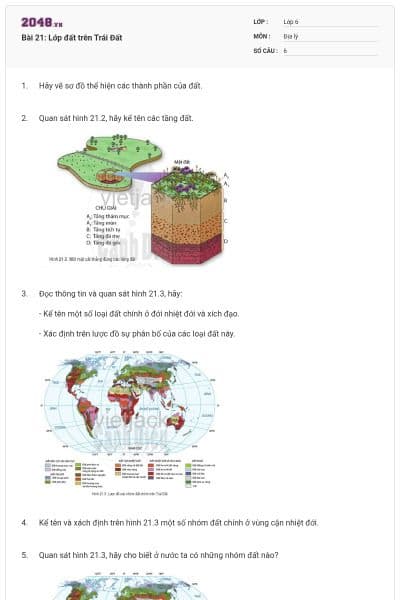 Bài 21: Lớp đất trên Trái Đất