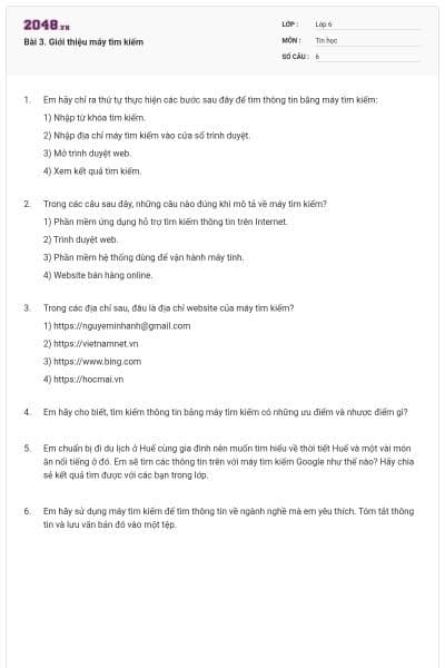 Bài 3. Giới thiệu máy tìm kiếm